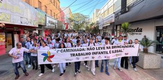 Dia de Combate ao Trabalho Infantil terá caminhada dia 14 de junho no Calçadão