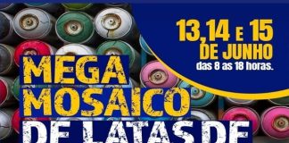 Mosaico será montado na sexta por alunos do Projeto Aquarela com 6 mil latas de aerossol