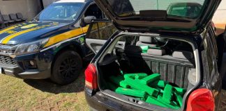 PRF apreende 246 quilos de maconha que viria para Presidente Prudente após perseguição em Dourados-MS