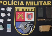 8º BAEP prende homem por tráfico de drogas em Regente Feijó