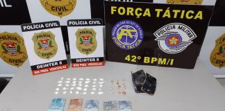Polícia Civil prende jovem de 24 anos em flagrante por tráfico em Presidente Venceslau