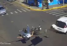 ASSISTA: Acidente impressionante entre carro e moto é registrado em Dracena