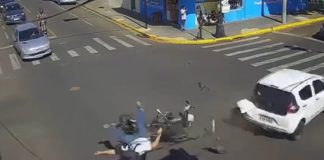 ASSISTA: Acidente impressionante entre carro e moto é registrado em Dracena