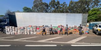 Polícia Rodoviária e Polícia Federal apreendem quase cinco toneladas de maconha em Álvares Machado