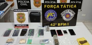 Polícia Civil deflagra operação contra o tráfico e prende uma pessoa em Prudente e quatro em Teodoro Sampaio