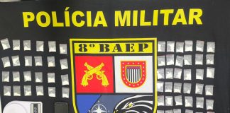 Homem de 38 anos é preso pelo 8º BAEP por tráfico de drogas em Álvares Machado