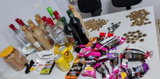 Ajudante geral é preso após furtar catuaba, 42 paçocas e várias outras de bebidas em bar na avenida Cel. Marcondes