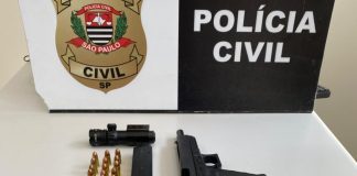Polícia Civil de Taciba prende paranaense com pistola de uso restrito e carregadores de alta capacidade