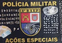 Baep prende traficante com 243 “parangas” de entorpecentes no Brasil Novo