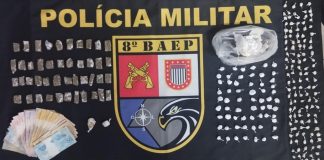 Baep prende traficante com 243 “parangas” de entorpecentes no Brasil Novo