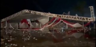 VIDEOS: Estrutura de festa de estudantes de medicina desaba em Regente Feijó e deixa um morto e dezenas de feridos