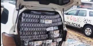 Polícia Militar apreende carro carregado com cigarros do Paraguai em Presidente Epitácio
