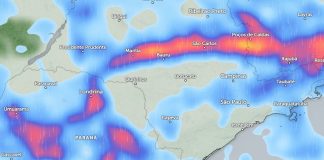 Radar indica possibilidade de tempestade na tarde deste domingo em Presidente Prudente