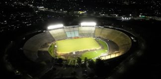 Novo sistema de iluminação em LED é instalado e testado no Estádio Prudentão