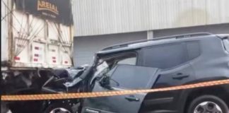 Estudante de medicina fica em estado gravíssimo após colisão contra caminhão parado em Presidente Prudente