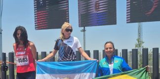 Atleta Agda Santos disputou o Sul Americano de Atletismo no Chile.