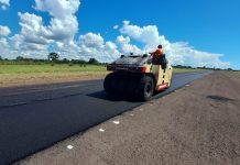 Com investimentos de R$ 1,7 milhão ASP avança na qualificação da pista do Aeroporto de Presidente Epitácio