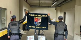 8º BAEP intercepta veículo e apreende 557 Kg de pasta base de cocaína em Martinópolis