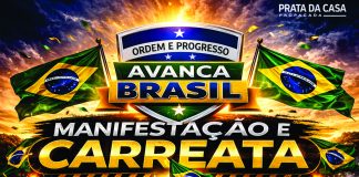 Ato convocado pelo Movimento Avança Brasil acontece dia 01 de março e percorrerá principais avenidas da cidade