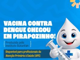Pirapozinho inicia vacinação contra dengue para profissionais da saúde