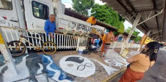 Homem é preso após pintar chão do Terminal Urbano de Presidente Prudente