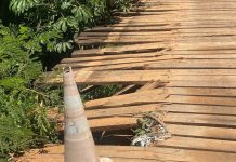 Seagri realiza manutenção em ponte na Estrada Boiadeira Velha, interditada para reparos