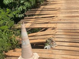 Seagri realiza manutenção em ponte na Estrada Boiadeira Velha, interditada para reparos