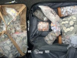 Passageiro é flagrado com 15 malas de dinheiro de vários países estrangeiros na Raposo Tavares em Presidente Venceslau