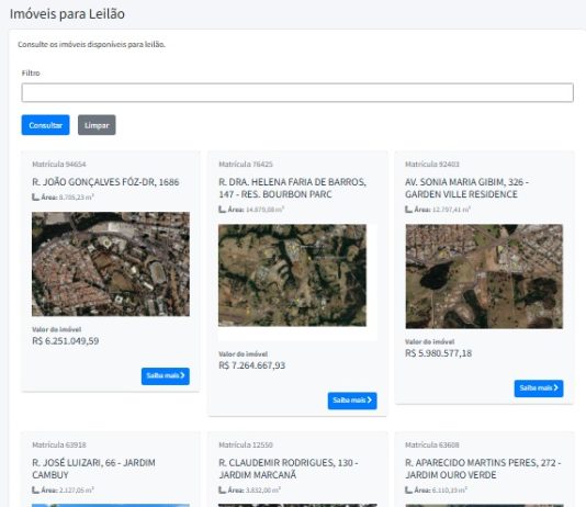 Prefeitura lança plataforma para ampliar acesso a dados sobre terrenos e imóveis de leilões