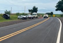 Batida de carro deixa seis pessoas feridas na região de Santo Expedito