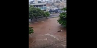 VIDEO: Parque do Povo volta a alagar após chuva e preocupa motoristas em Presidente Prudente