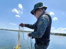 Operação flagra pesca ilegal e apreende mais de 1 km de redes no Rio Paraná
