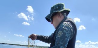 Operação flagra pesca ilegal e apreende mais de 1 km de redes no Rio Paraná