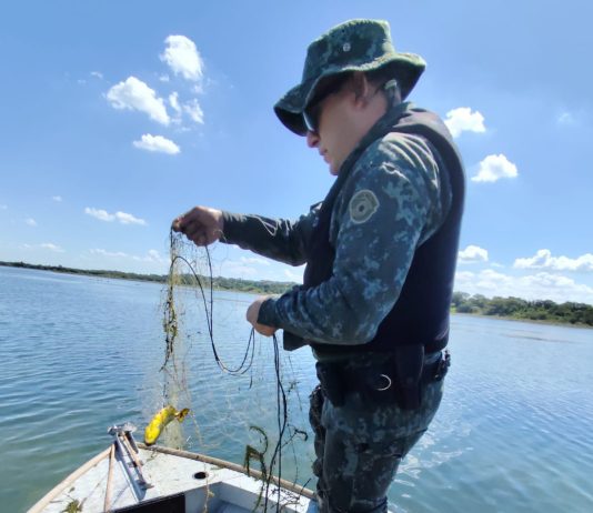 Operação flagra pesca ilegal e apreende mais de 1 km de redes no Rio Paraná