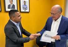 Vereador Guilherme Alencar solicita recapeamento asfástico para Zona Norte ao vice-presidente Alckmin