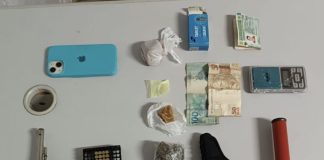 Mecânico é preso com drogas, munições e arma em abordagem da polícia na rodovia Júlio Budisk