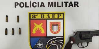 8º BAEP prende homem em flagrante por posse ilegal de revólver em Álvares Machado