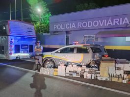 Passageiro é preso com carga milionária de contrabando escondida em ônibus na rodovia Assis Chateaubriand