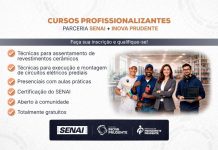 Inova Prudente e Senai abrem inscrições para cursos gratuitos de eletricista e assentador cerâmico