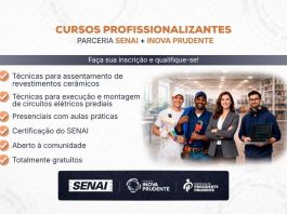 Inova Prudente e Senai abrem inscrições para cursos gratuitos de eletricista e assentador cerâmico