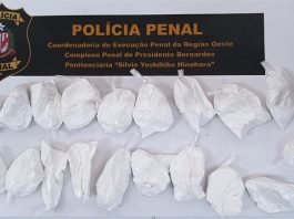 Polícia Penal flagra duas mulheres com drogas durante visita em penitenciária de Presidente Bernardes