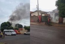 Fogo em residência assusta moradores e mobiliza bombeiros em Teodoro Sampaio