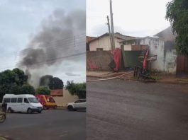 Fogo em residência assusta moradores e mobiliza bombeiros em Teodoro Sampaio