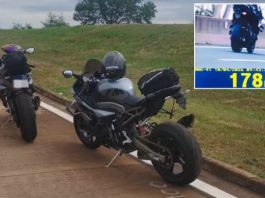 Motociclistas são flagrados a mais de 175 km/h e multados após fugir de cinco pedágios na Raposo Tavares