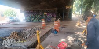 Secretaria de obras realiza melhorias em travessia de pedestres debaixo do pontilhão Tannel Abbud