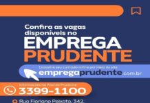Emprega Prudente oferece 182 vagas de emprego nesta terça-feira
