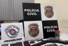 Operação da Polícia Civil apreende armas, drogas e detém suspeitos em Presidente Bernardes