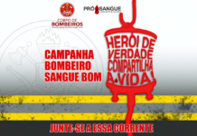 Campanha Bombeiro Sangue Bom incentiva doação de sangue durante todo o mês de julho