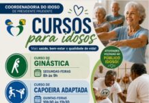 Idosos podem se inscrever em cursos gratuitos de ginástica e capoeira adaptada em Presidente Prudente