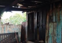 Incêndio em casa de madeira deixa morador ferido em Osvaldo Cruz